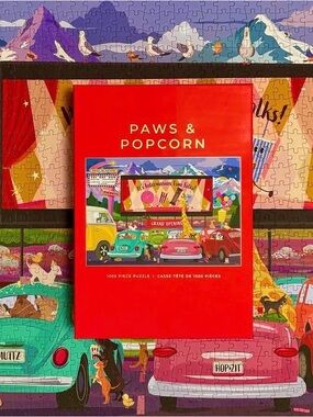 Paws & Popcorn 1000-Piece Puzzle - Hobbry